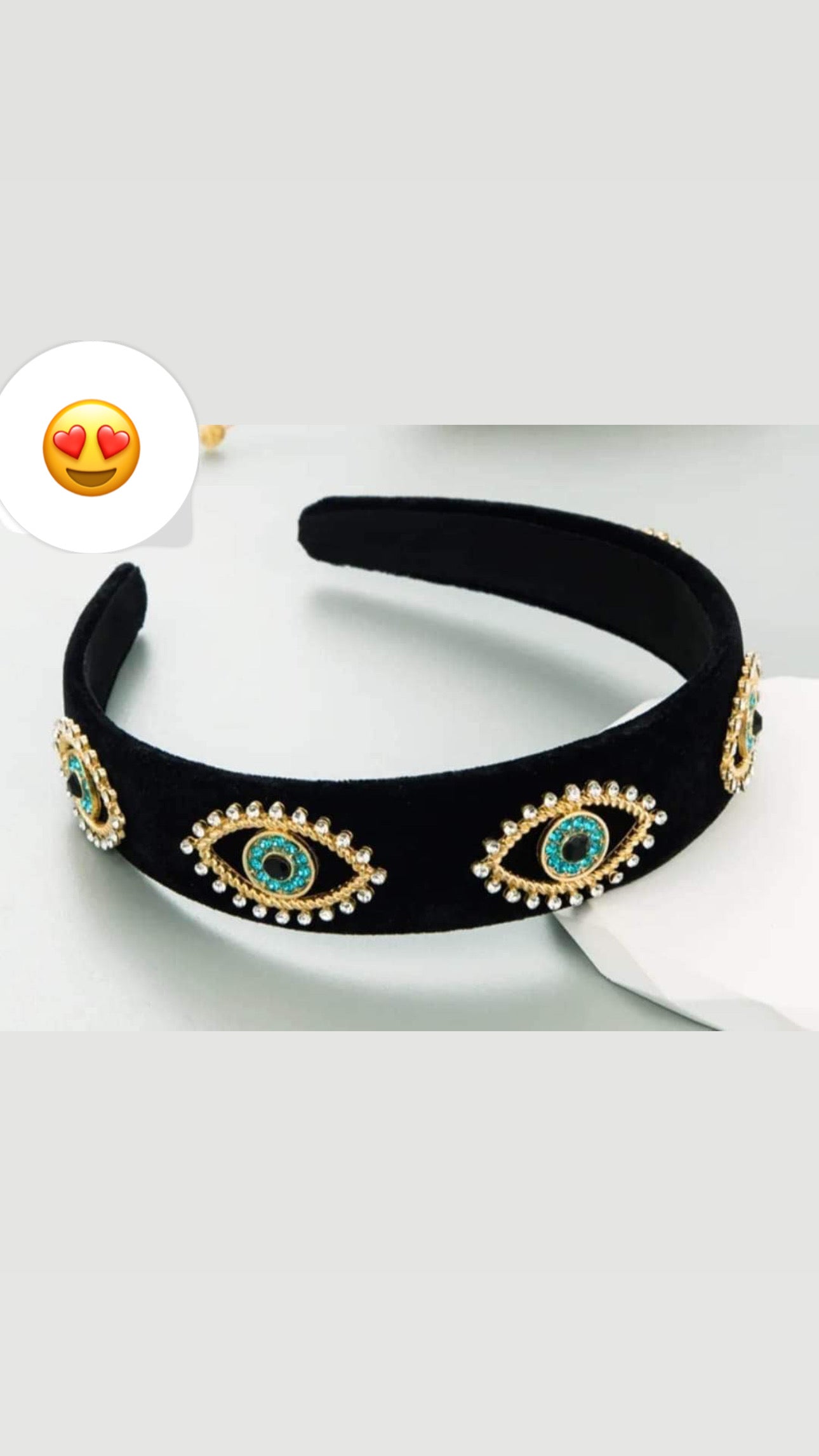 Diadema ojo turco / ojo azul celeste