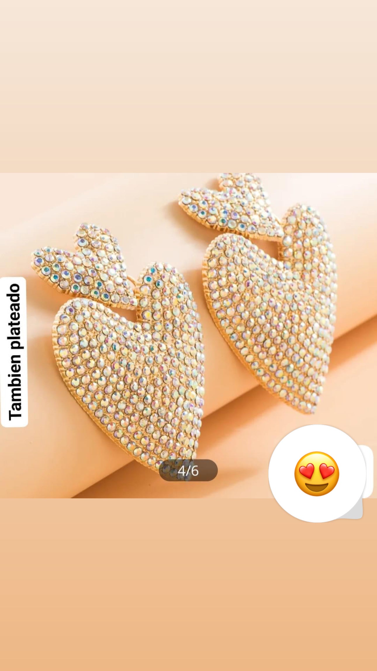 Aretes corazón dorado/ plateado