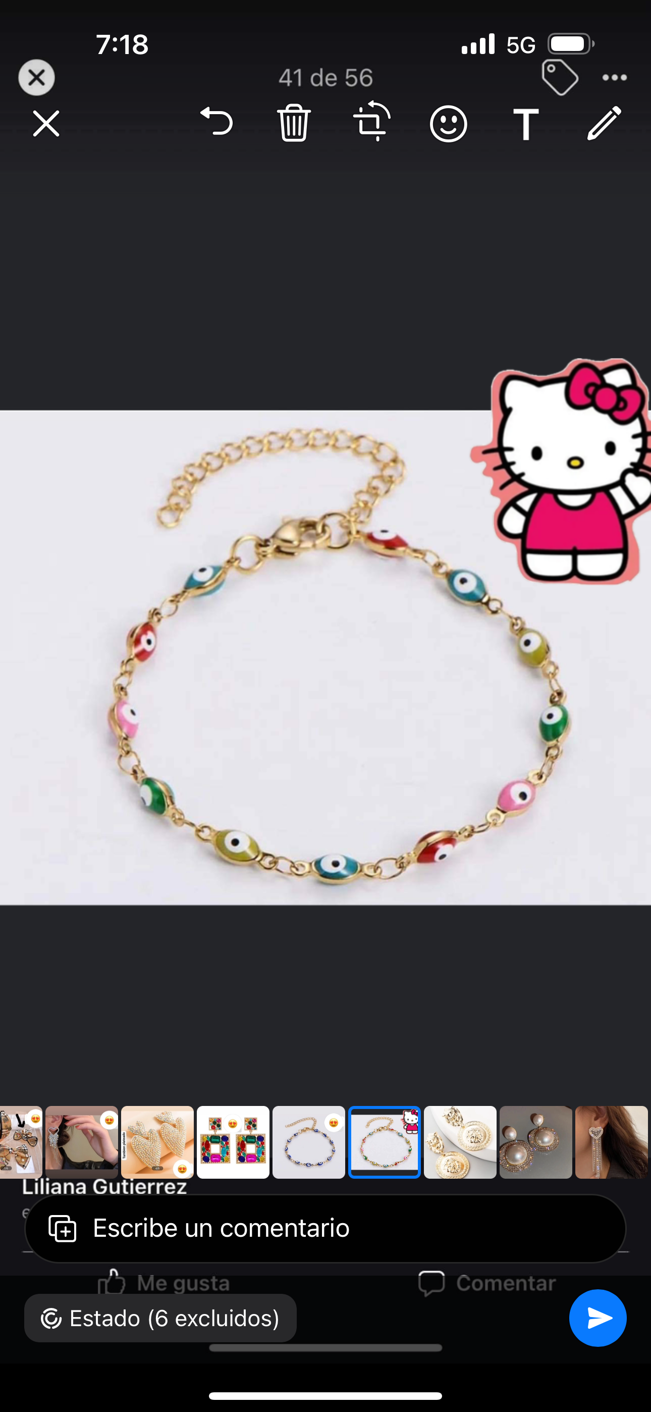 Pulsera ojitos azul /ojitos colores