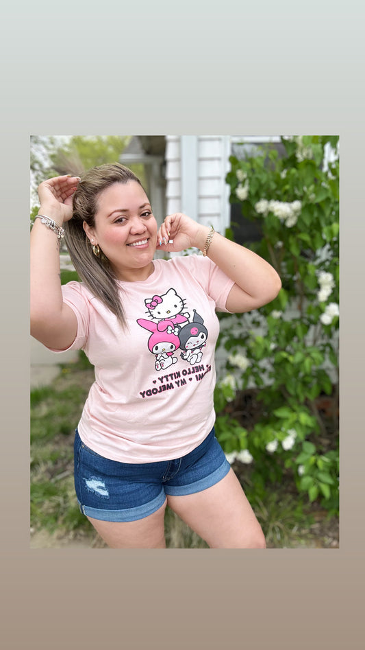 Playera hello kitty 3 colores