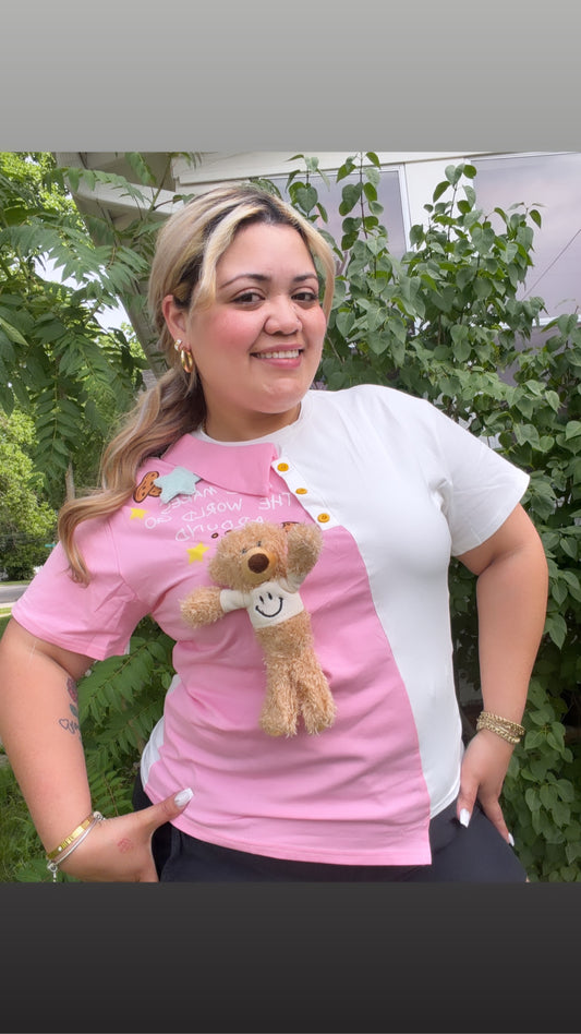 Playera osito 3 D