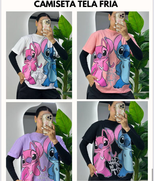 Playera stitch 4 colores
