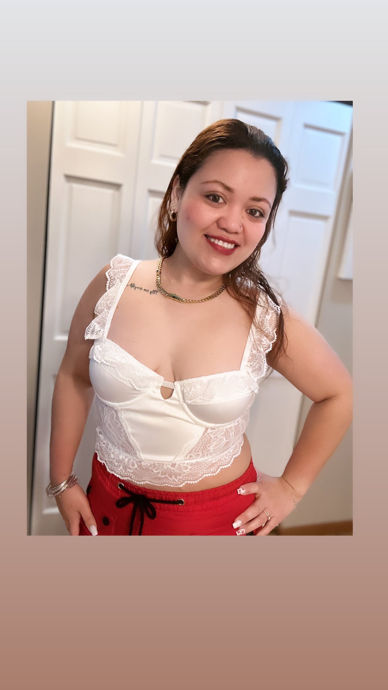 Top corset blanco
